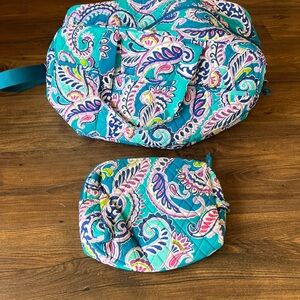 ✨Vera Bradley Large Duffle Bag and Cosmetic Case